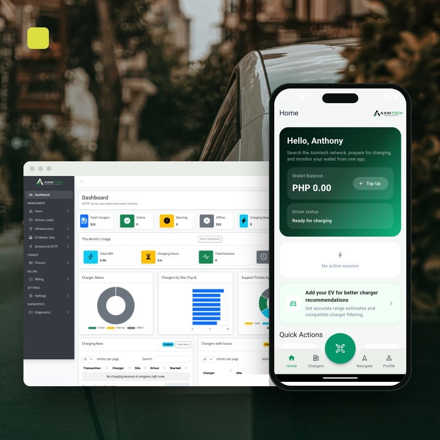 Axintech · EV Charging Platform & Driver App