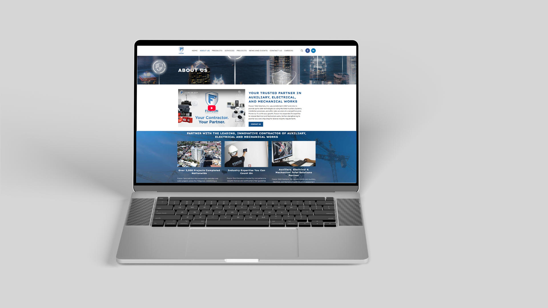 FTSI Corporate website development design by WCube