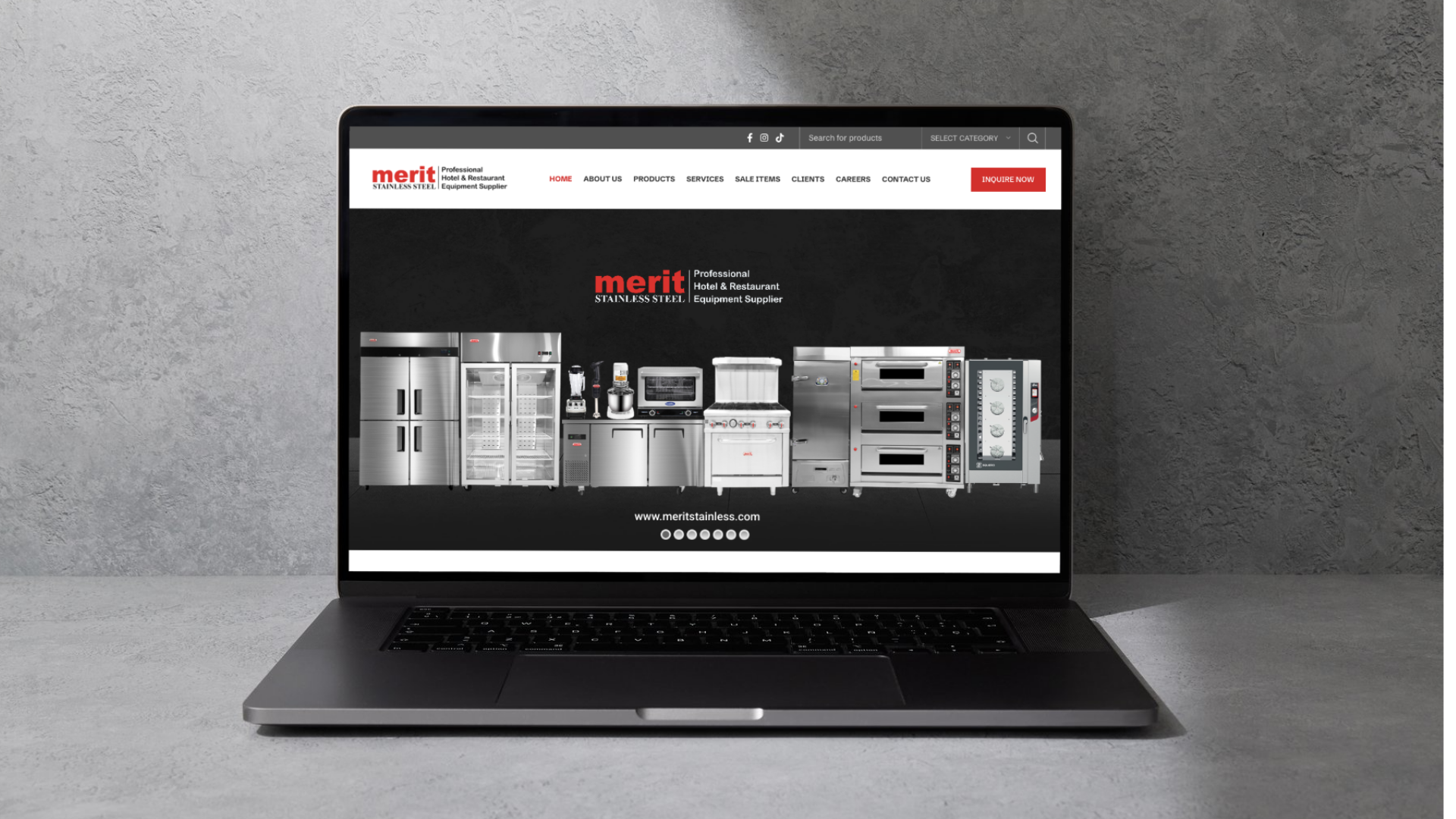 Merit website design by WCube